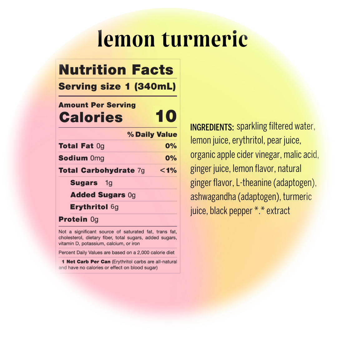 Moment | Drink Your Meditation - lemon turmeric adaptogen drink (12-pack)