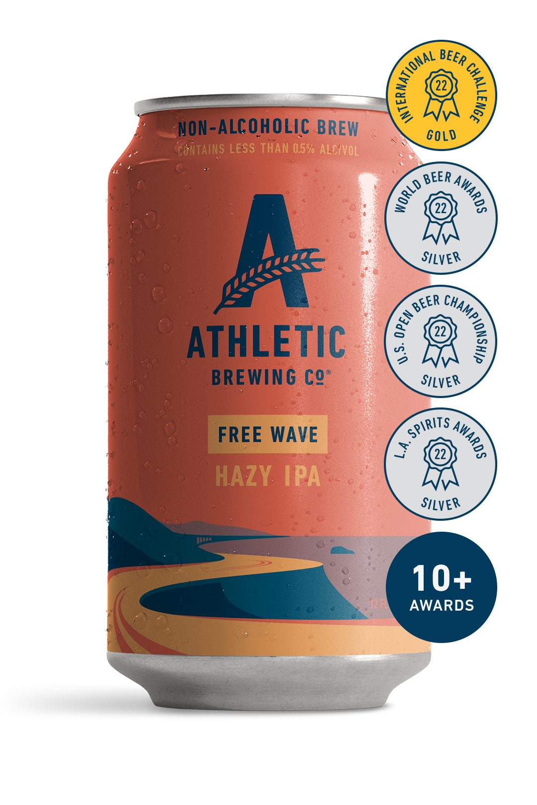 Athletic Brewing Company - Free Wave - Hazy IPA 12oz Cans - 2x 6-Packs