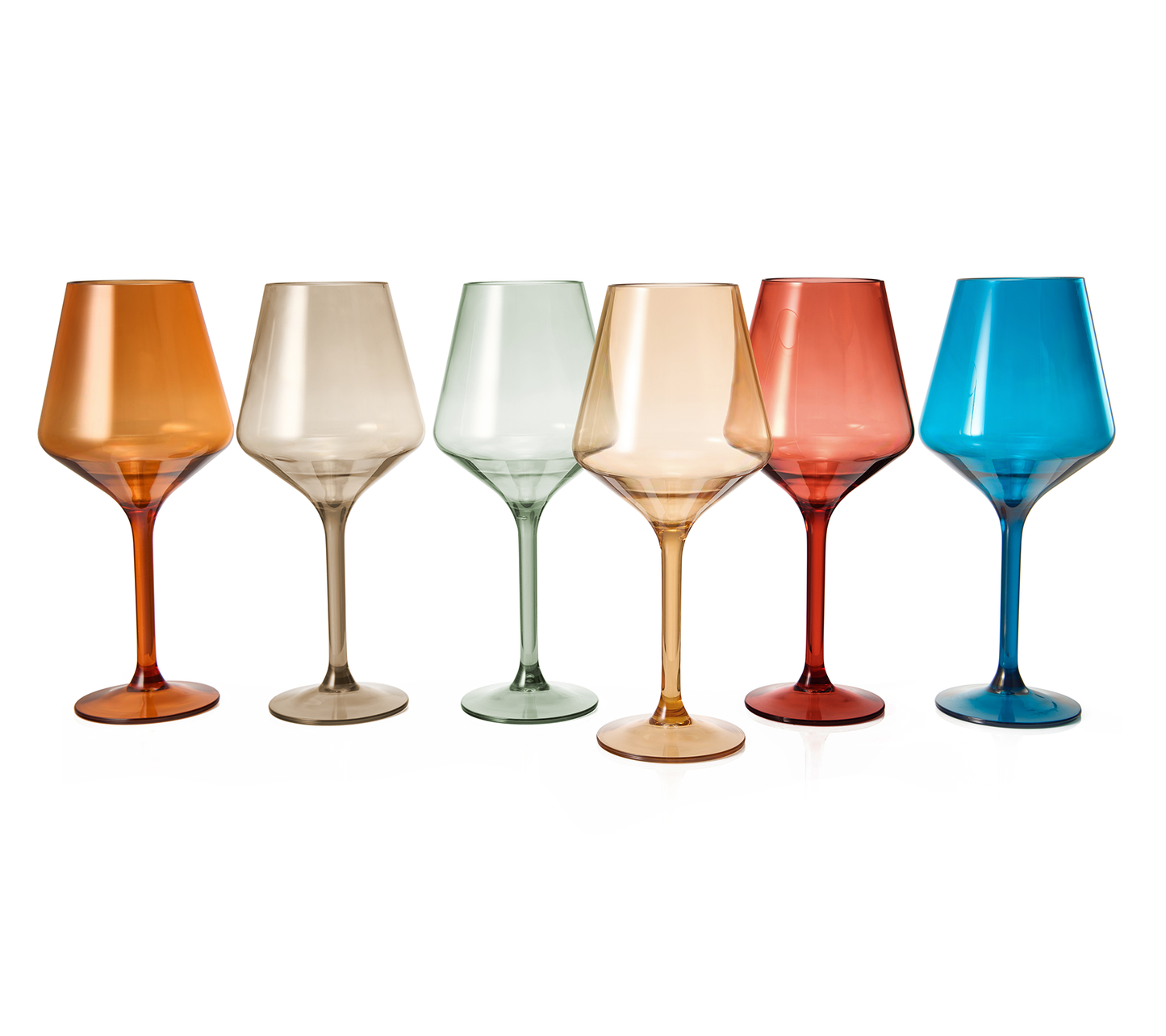 The Wine Savant - European Style Crystal, Stemmed Wine Glasses, Acrylic Glasses - Hand Wash Only - 15oz