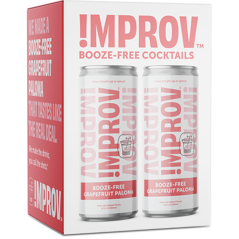IMPROV Booze-Free Cocktails - Booze-Free Grapefruit Paloma 8 Pack (12oz cans)