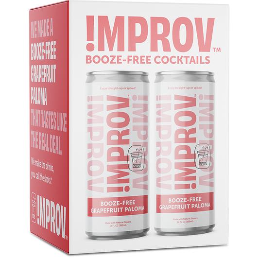 IMPROV Booze-Free Cocktails - Booze-Free Grapefruit Paloma 8 Pack (12oz cans)