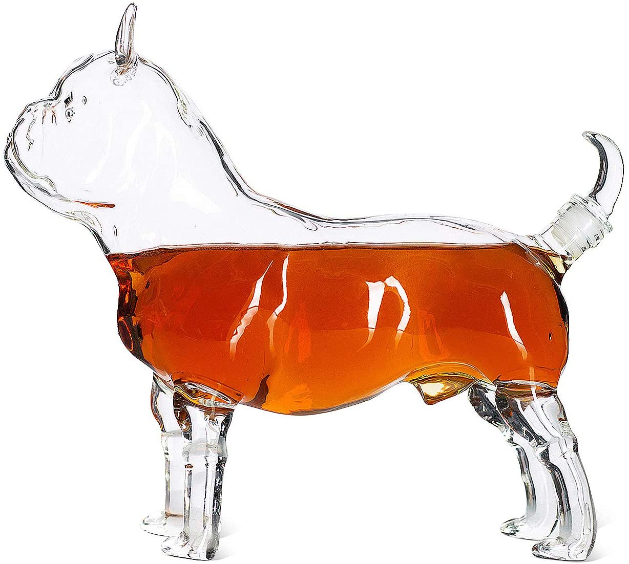The Wine Savant - Pug Bulldog Animal Whiskey and Wine Decanter - 500ml