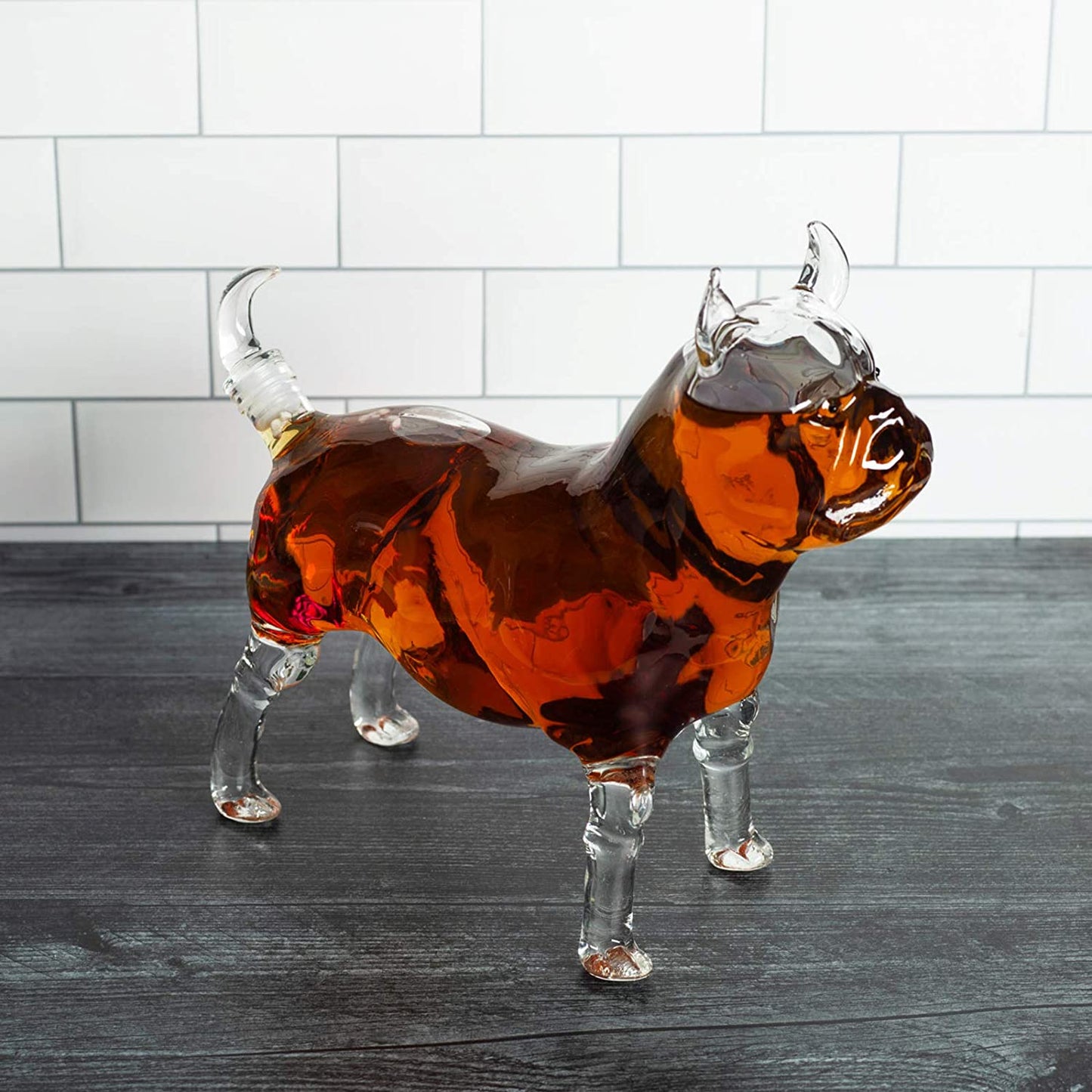 The Wine Savant - Pug Bulldog Animal Whiskey and Wine Decanter - 500ml