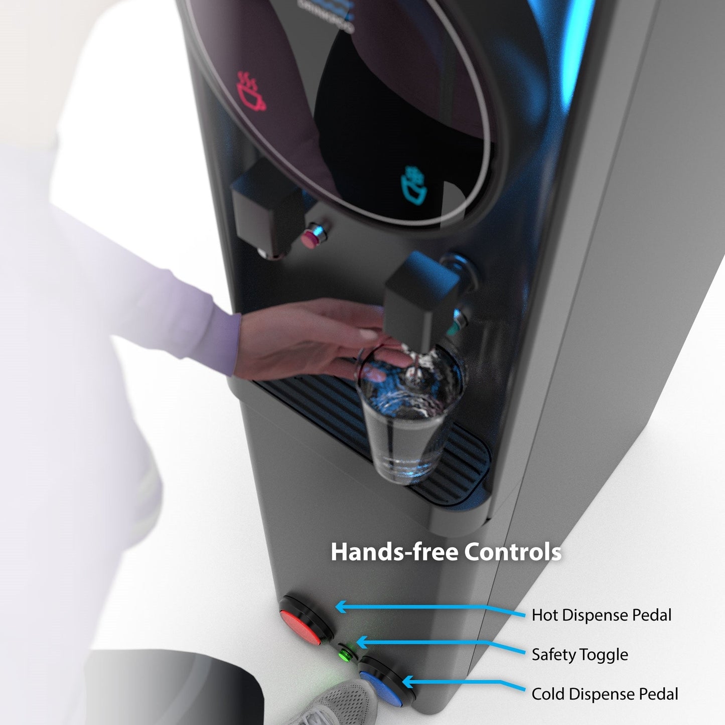 Drinkpod Self Cleaning Bottleless Water Cooler Dispenser - UL/NSF, Full Size