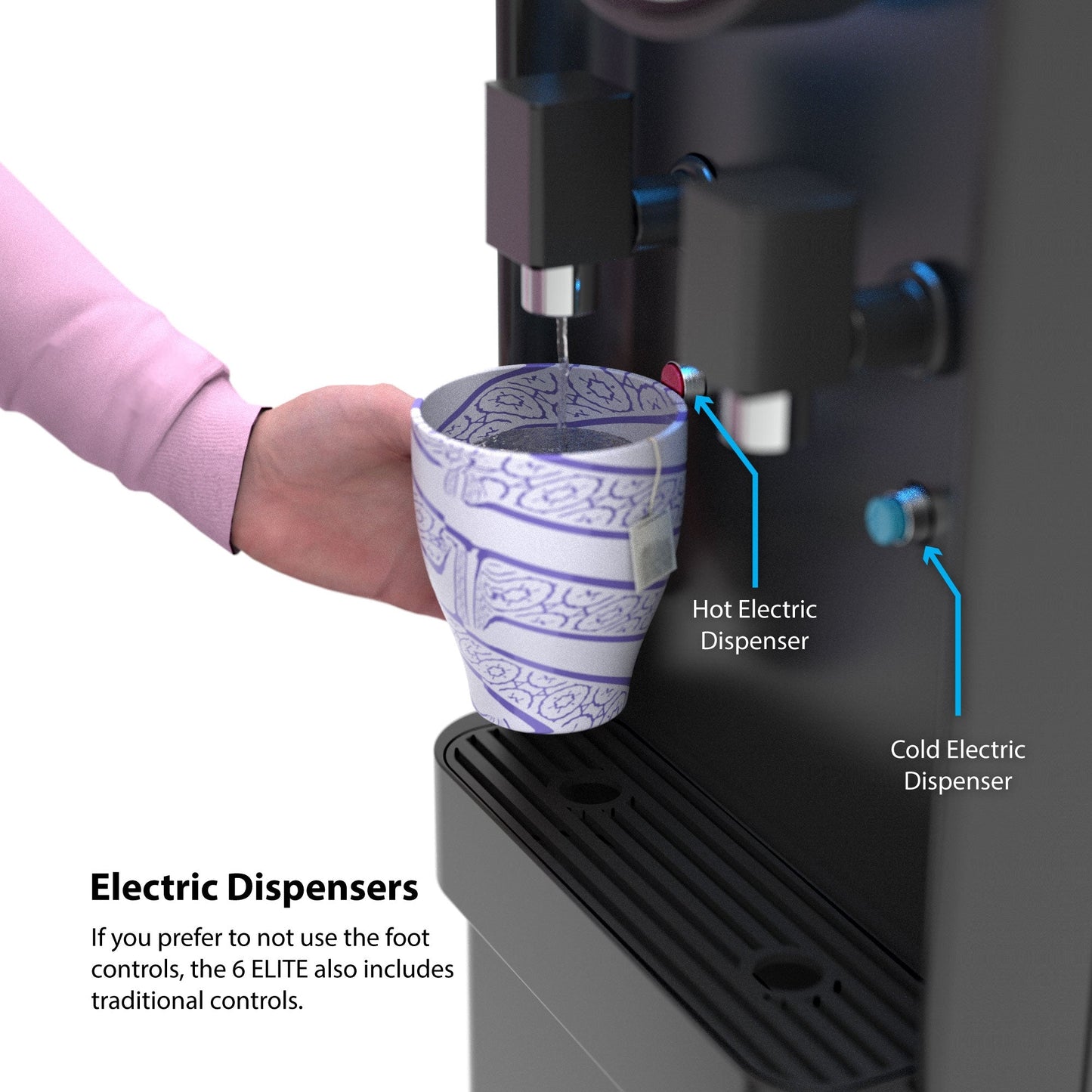 Drinkpod Self Cleaning Bottleless Water Cooler Dispenser - UL/NSF, Full Size