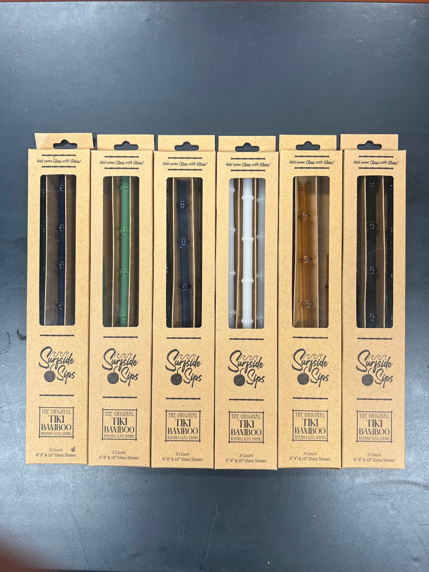 Surfside Sips - Set of 3 “Tiki Bamboo” Straws