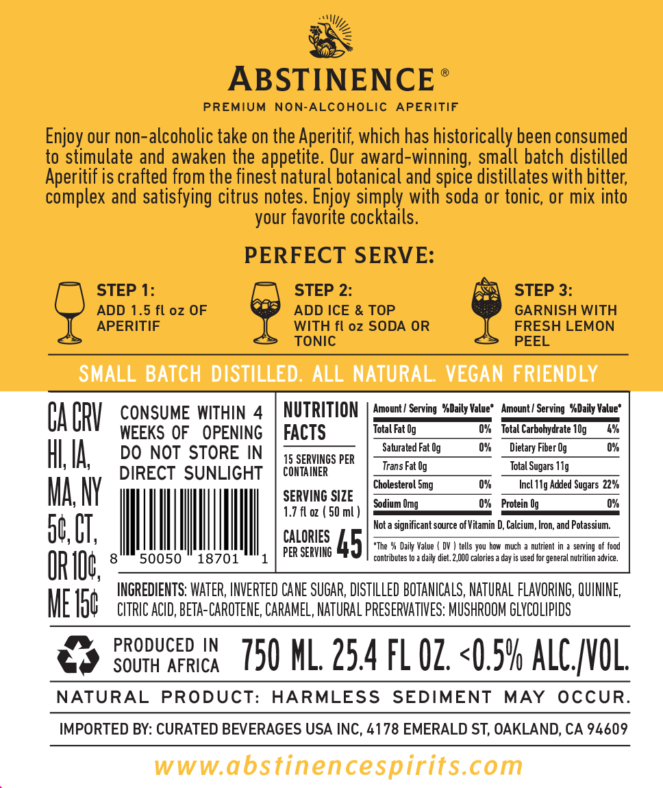 Abstinence Spirits - Lemon Aperitif