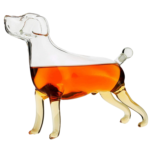 Dog Animal Wine & Whiskey Decanter The Wine Savant - Beautiful Profile of A Labrador Dog 500ml - Whiskey, Wine Scotch or Liquor Decanter