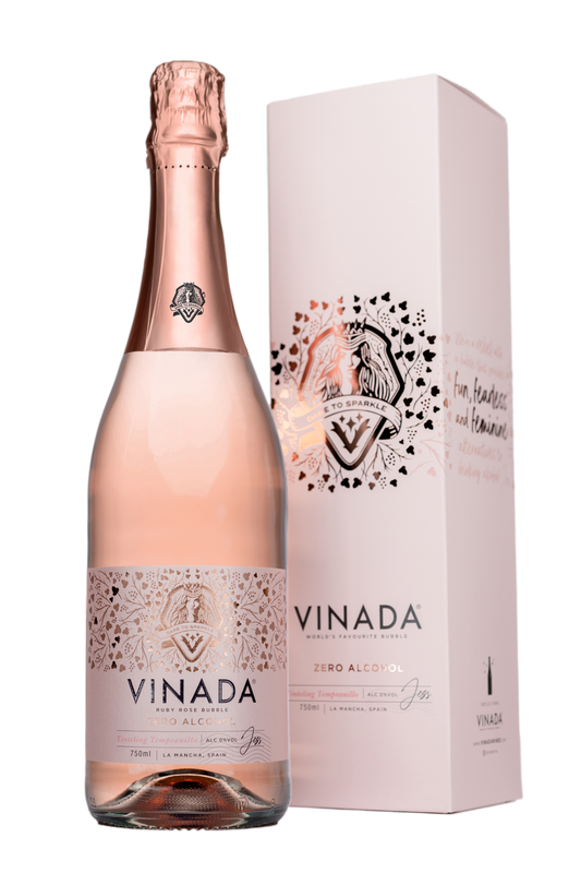 VINADA® - TINTELING TEMPRANILLO ROSÉ (0%) 750 ML GIFTSET