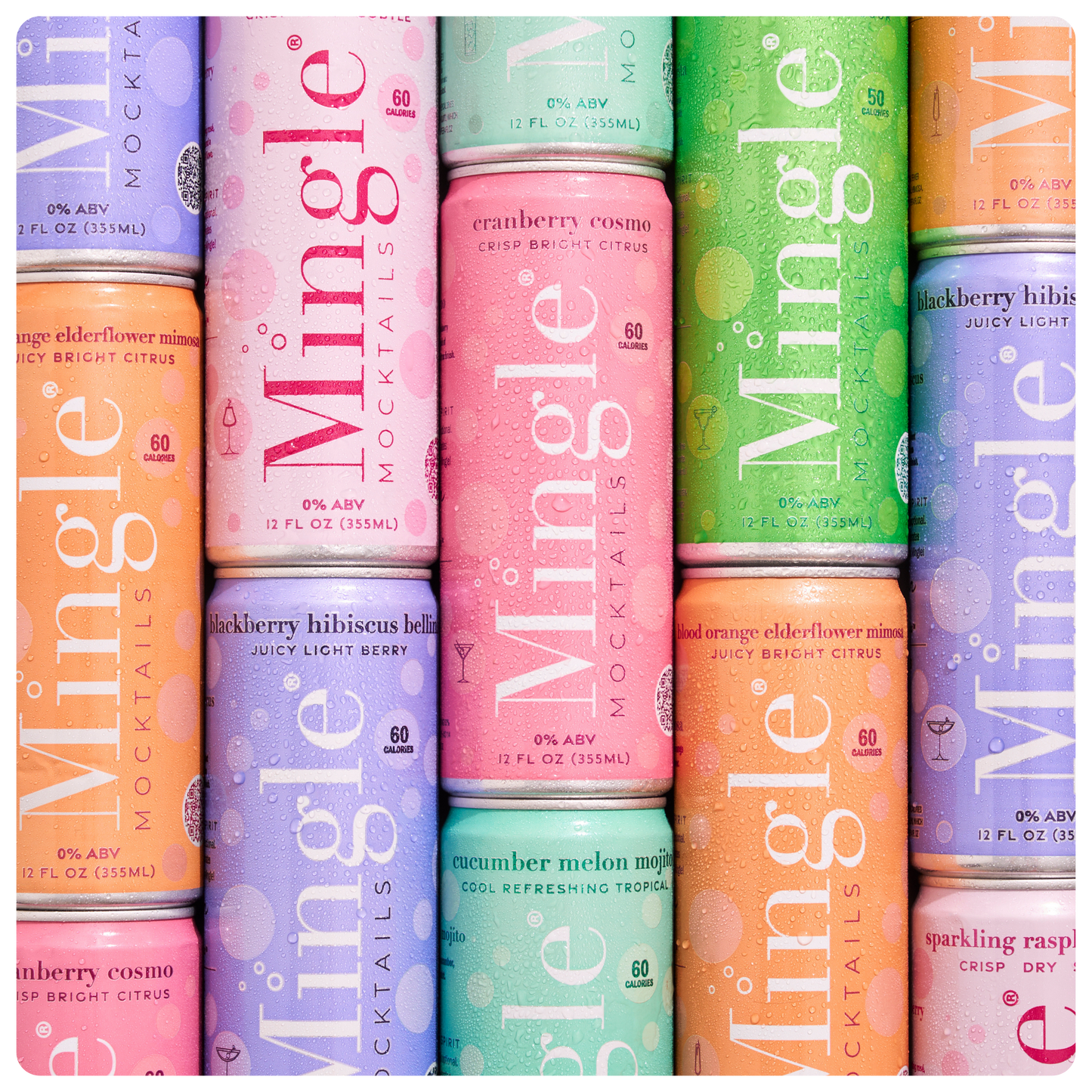 Mingle Mocktails - 6 Flavor Variety Pack - 24 cans