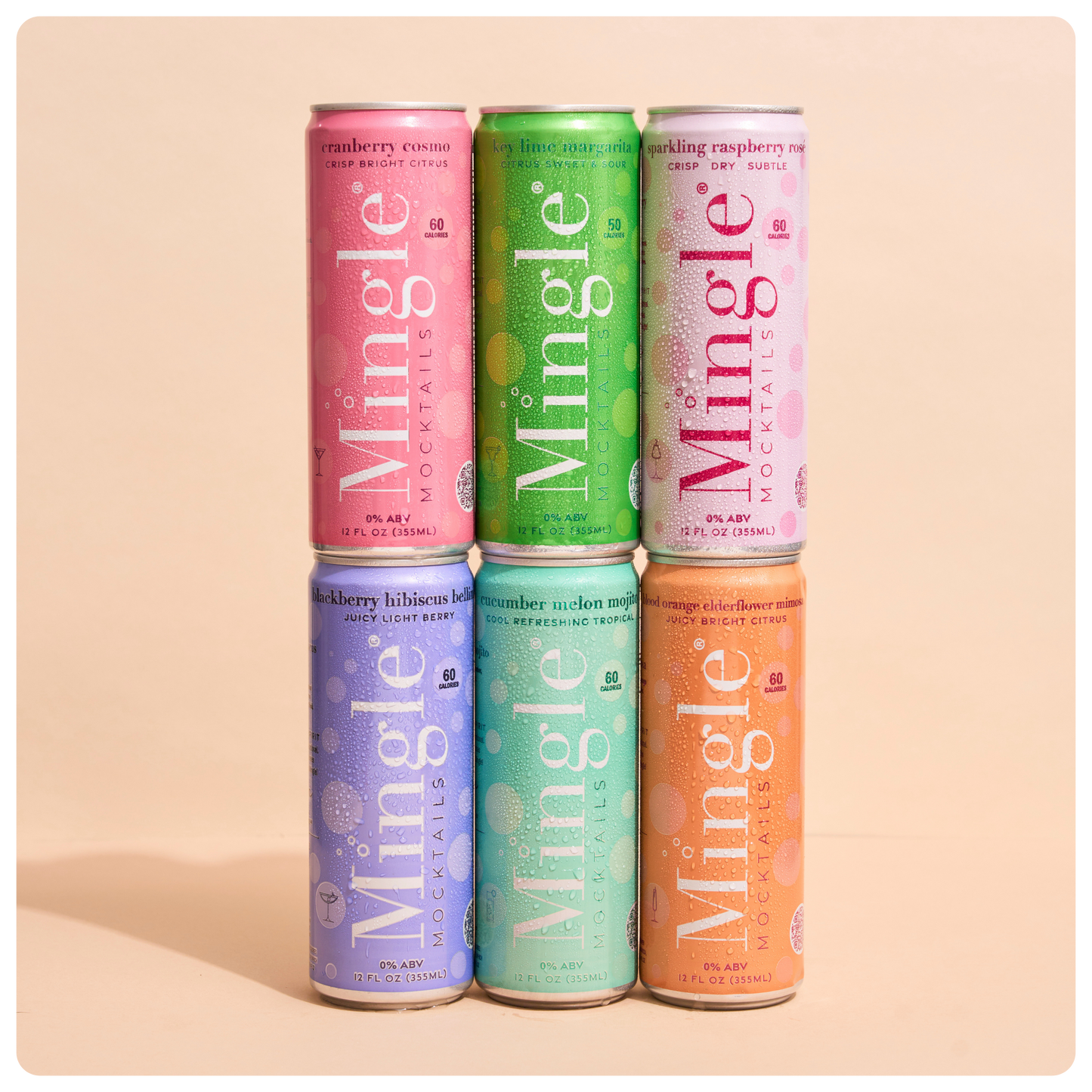 Mingle Mocktails - 6 Flavor Variety Pack - 24 cans