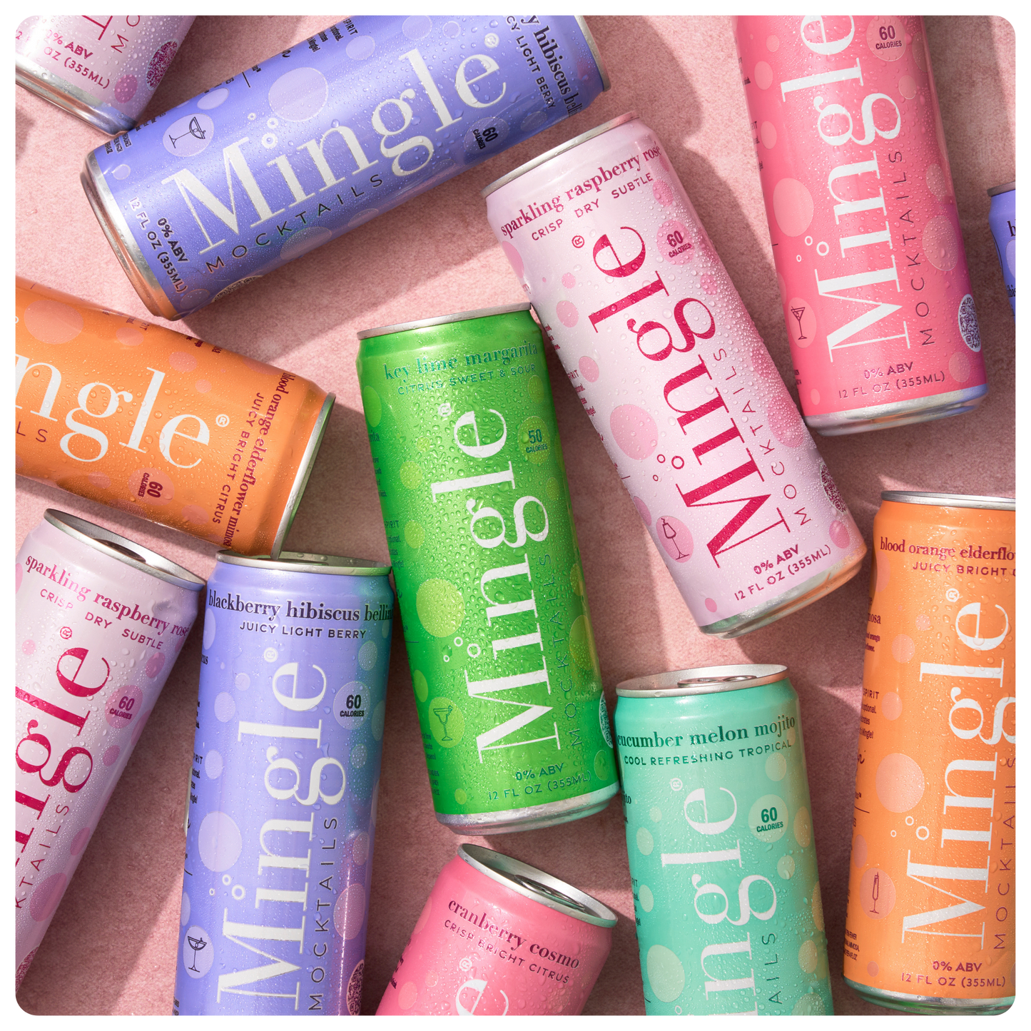 Mingle Mocktails - 6 Flavor Variety Pack - 24 cans