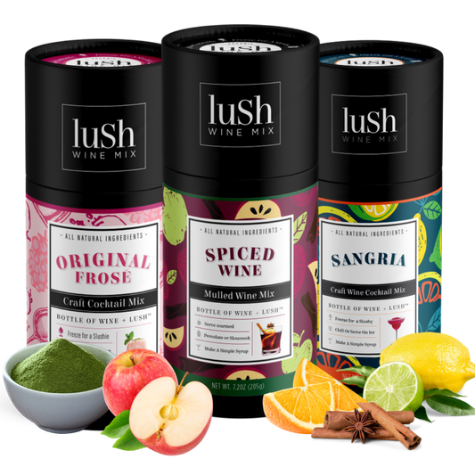 Lush Wine Mix - Winter Holiday 3-pack - Organic Wine Slushies & Cocktail Mixers