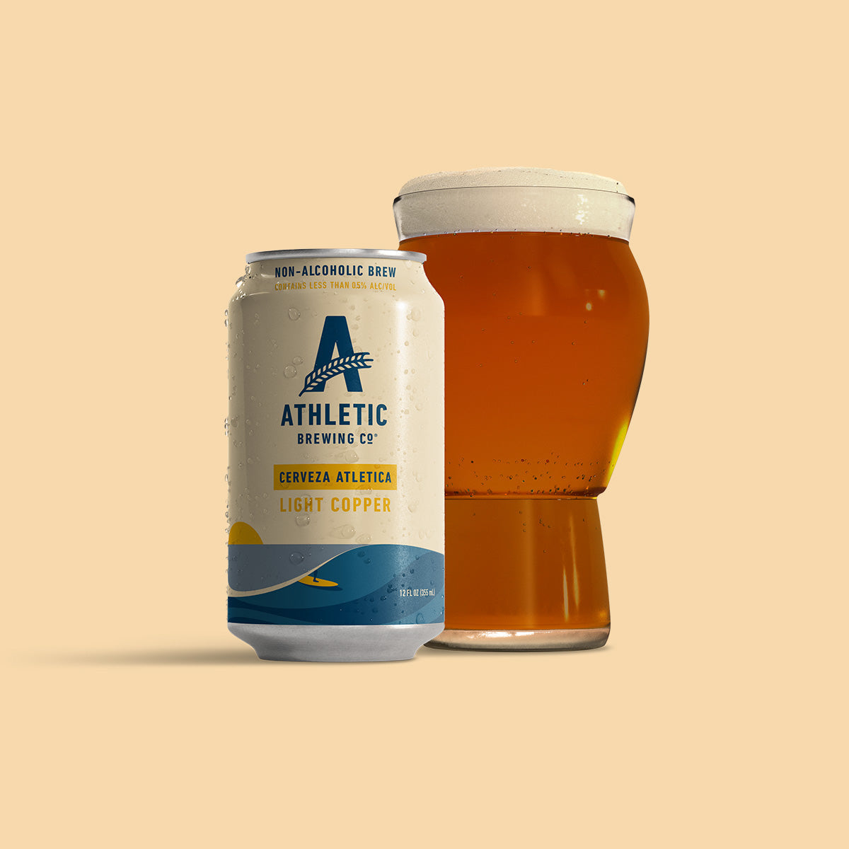 Athletic Brewing Company - Cerveza Atletica NA Light Copper 12oz Cans - 2x6-Packs