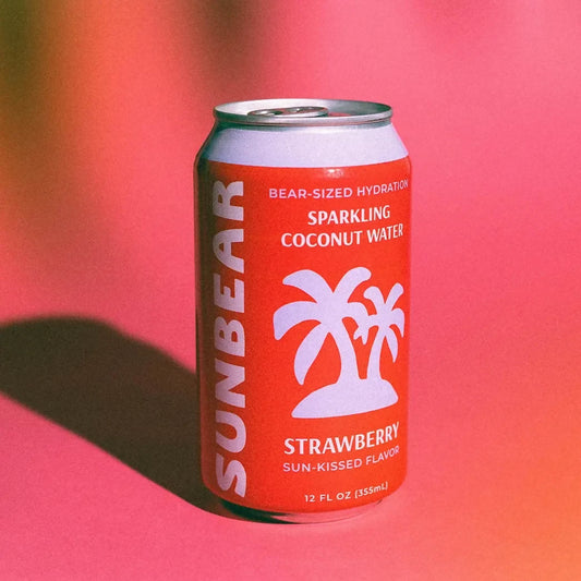 Sunbear Sparkling Coconut Water Strawberry - 12 Cans