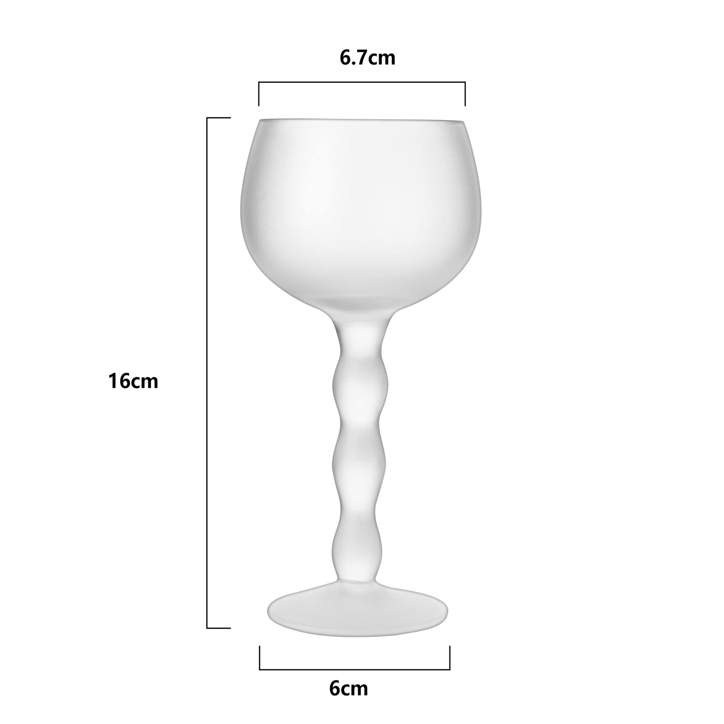 The Wine Savant - Cloud Elegant Crystal Wine & Water Glasses - Hand Blown Premium Sand Blasted Glasses
