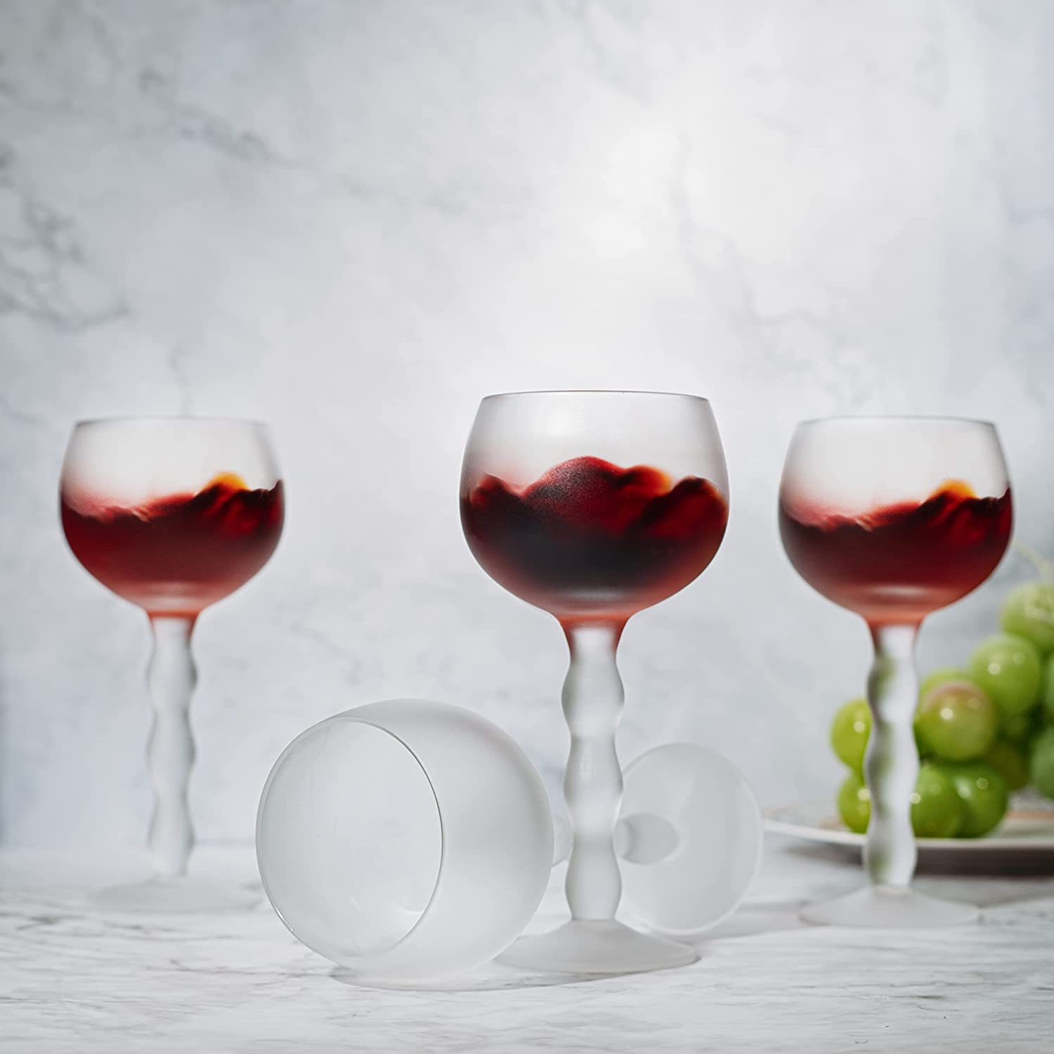 The Wine Savant Renaissance Stained Wine Glasses Set
