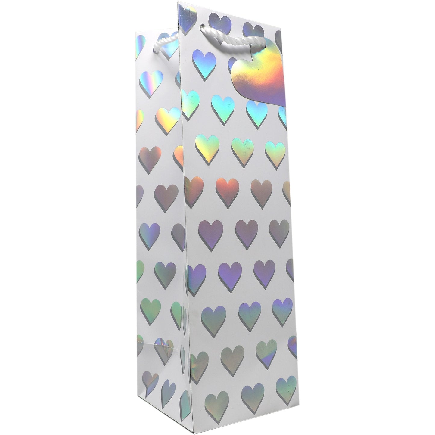 Present Paper - Wine Bottle Gift Bags - True Love with Holographic Accents - 12/30/60/120 Pieces