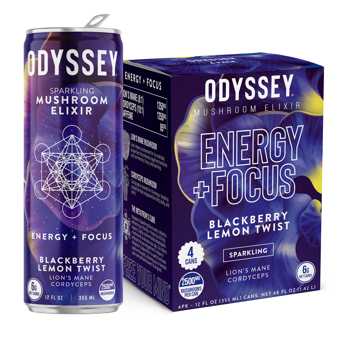 OdysseyElixir - ENERGY + FOCUS - BLACKBERRY LEMON TWIST - 12-pack