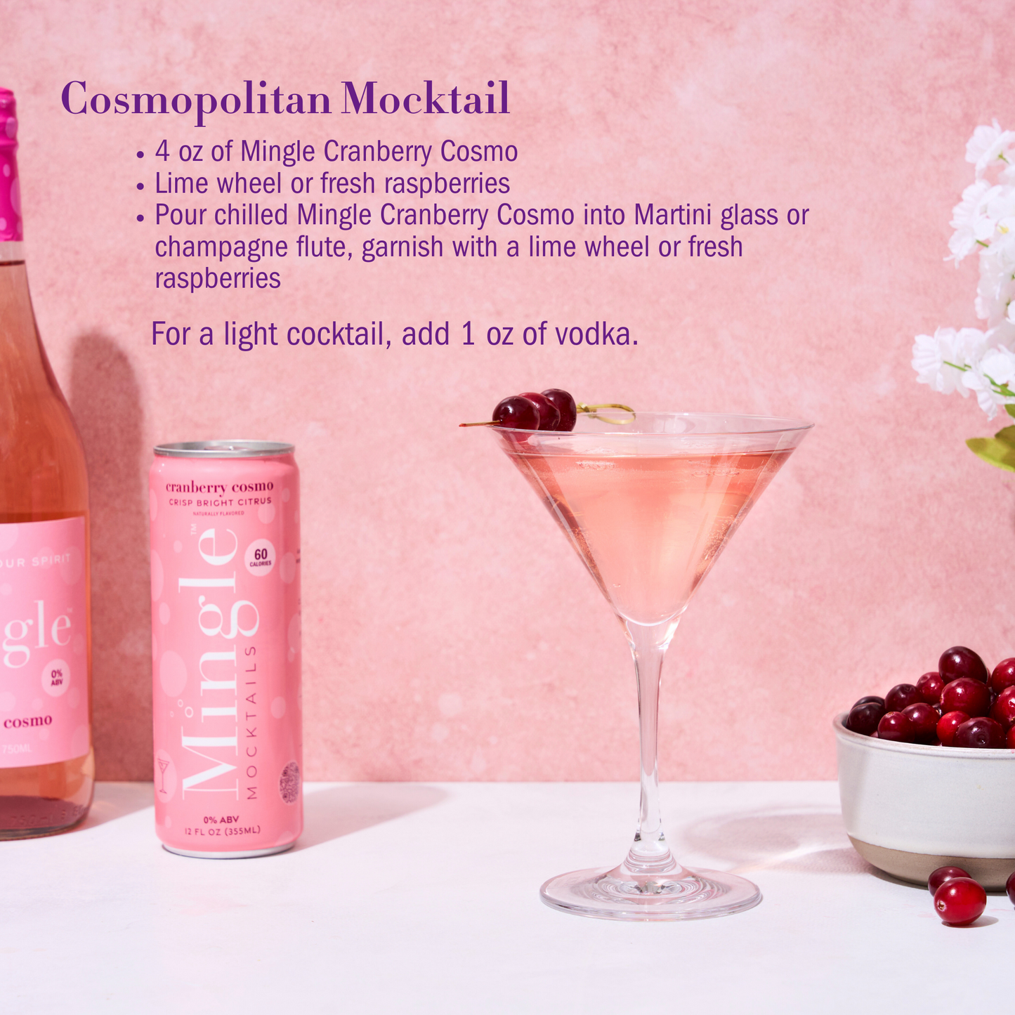 Mingle Mocktails - Cranberry Cosmo