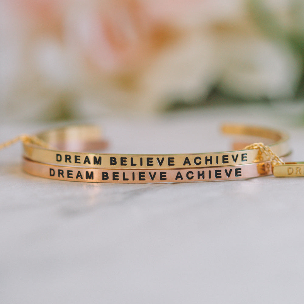 Dream believe achieve on sale bracelet