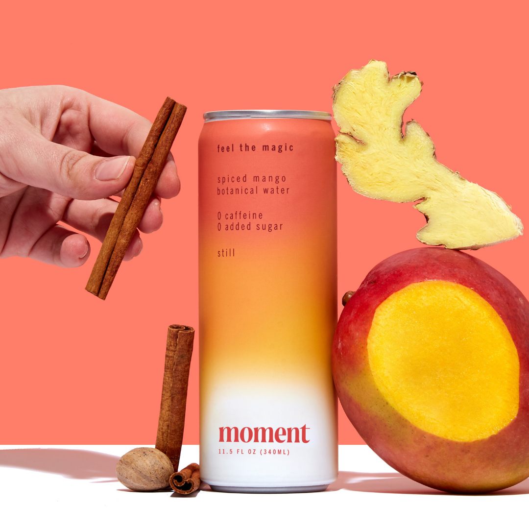 Moment | Drink Your Meditation - spiced mango adaptogen drink (12-pack)