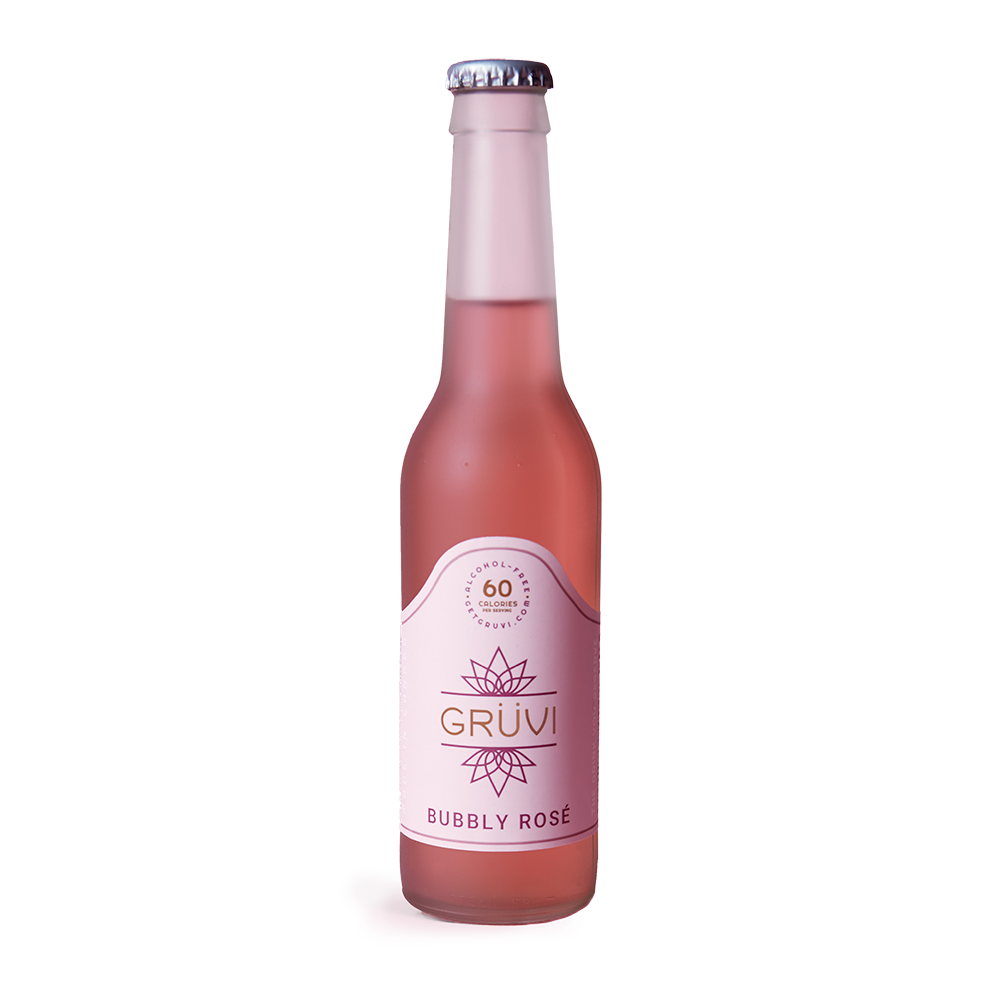Grüvi - Alcohol-Free Bubbly Rosé - 9.3oz bottles - 12/24/48 packs 275ml