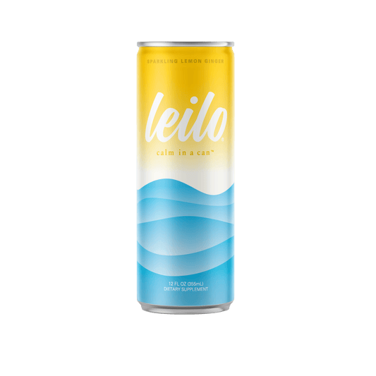 Leilo - Sparkling Lemon Ginger Kava - 12-Pack