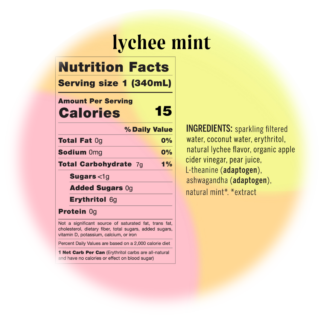 Moment | Drink Your Meditation - lychee mint adaptogen drink (12-pack)