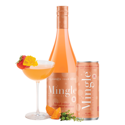 Mingle Mocktails - Blood Orange Elderflower Mimosa