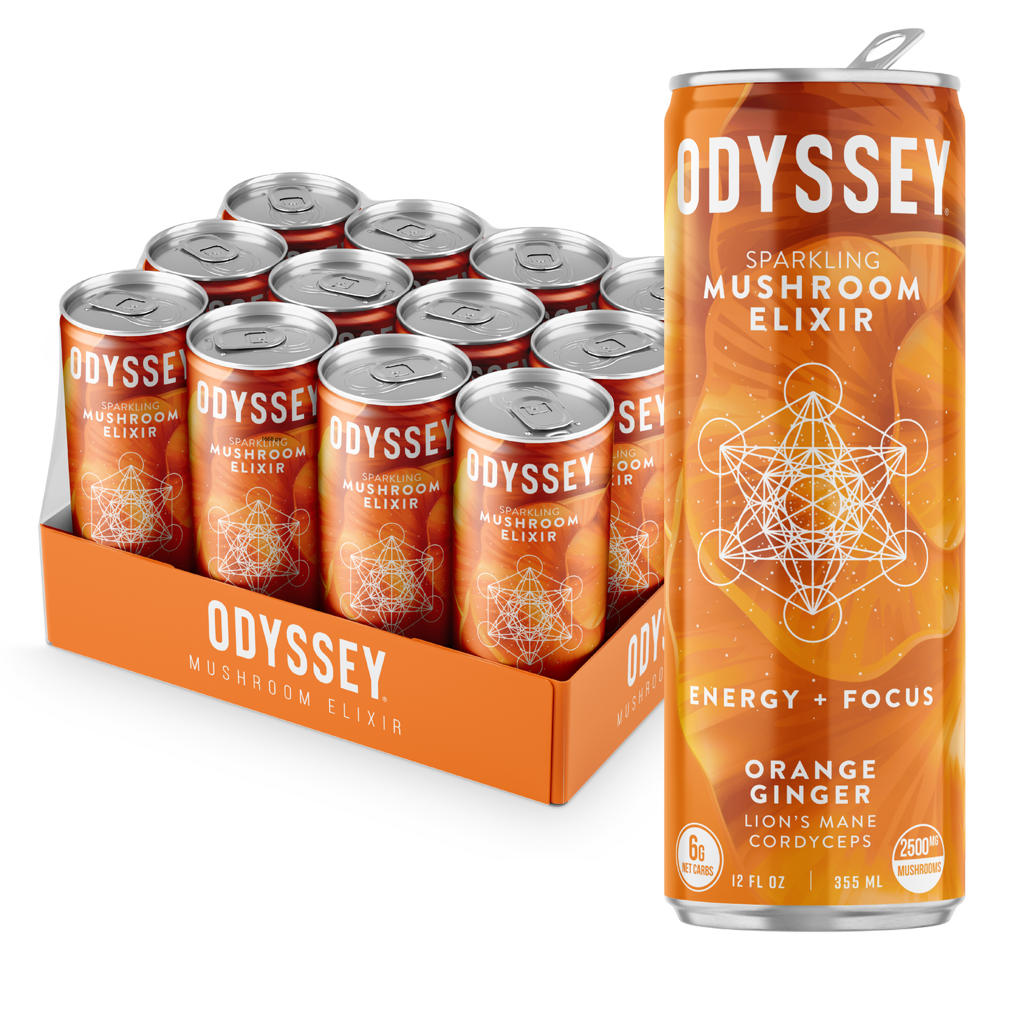 OdysseyElixir - ENERGY + FOCUS - ORANGE GINGER 12-pack