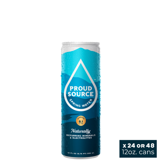 PROUD SOURCE WATER - Alkaline Spring Water Cans - 12oz