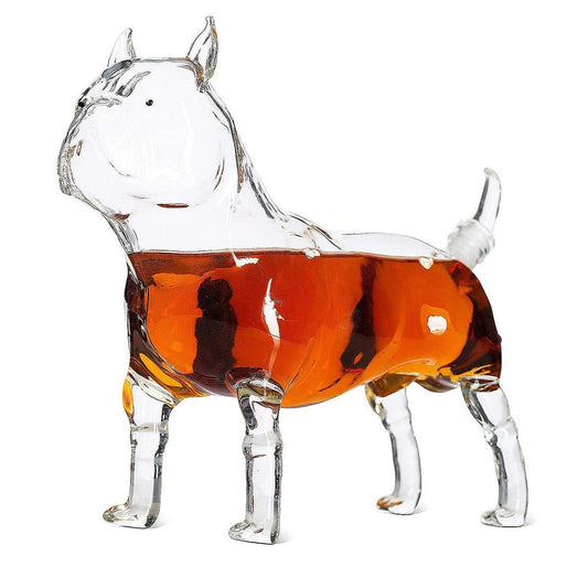 The Wine Savant - Pug Bulldog Animal Whiskey and Wine Decanter - 500ml