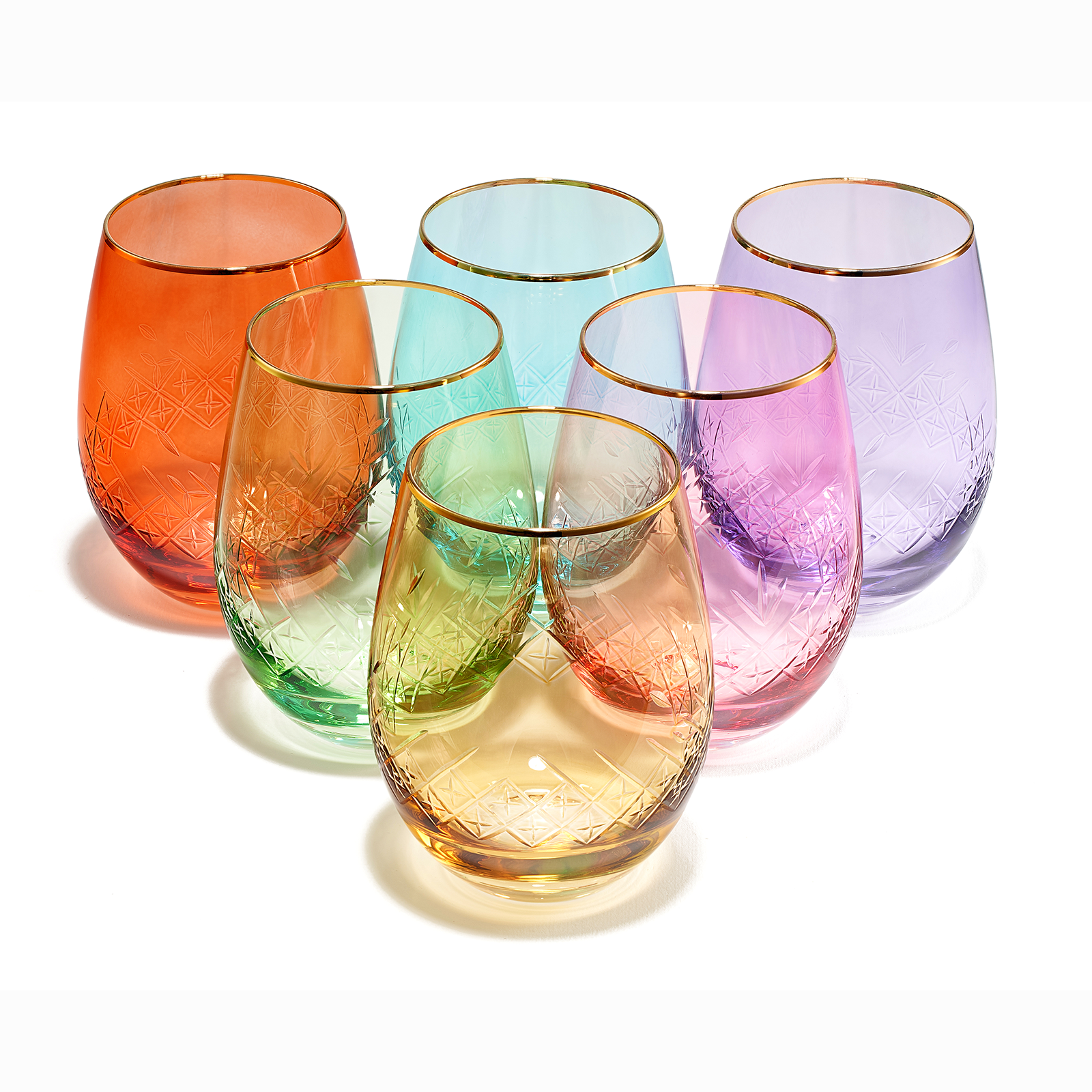 Wine Glasses - Stemless Wine Glass Crystal Stemless Wine Glasses