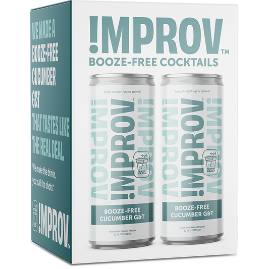 IMPROV Booze-Free Cocktails - Booze-Free Cucumber G&T 8 Pack (12oz cans)