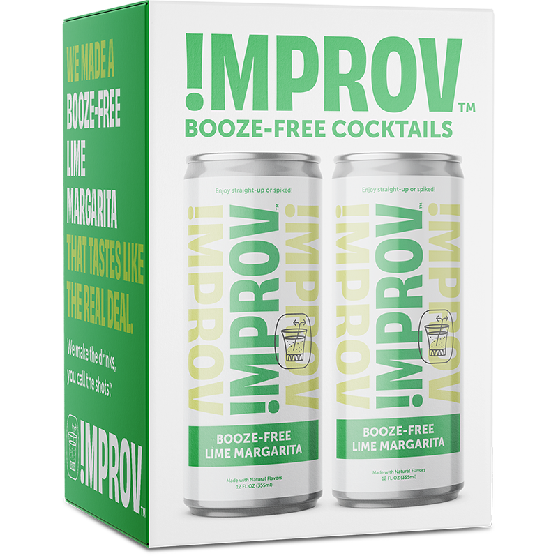 IMPROV Booze-Free Cocktails - Booze-Free Lime Margarita 8 Pack (12oz cans)