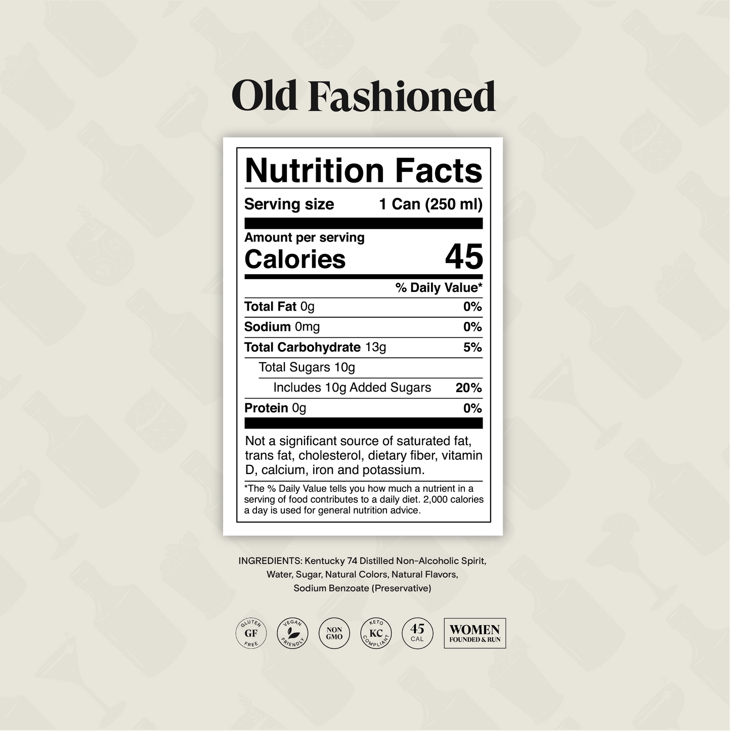 Spiritless - Old Fashioned - RTD Cans + FREE shipping