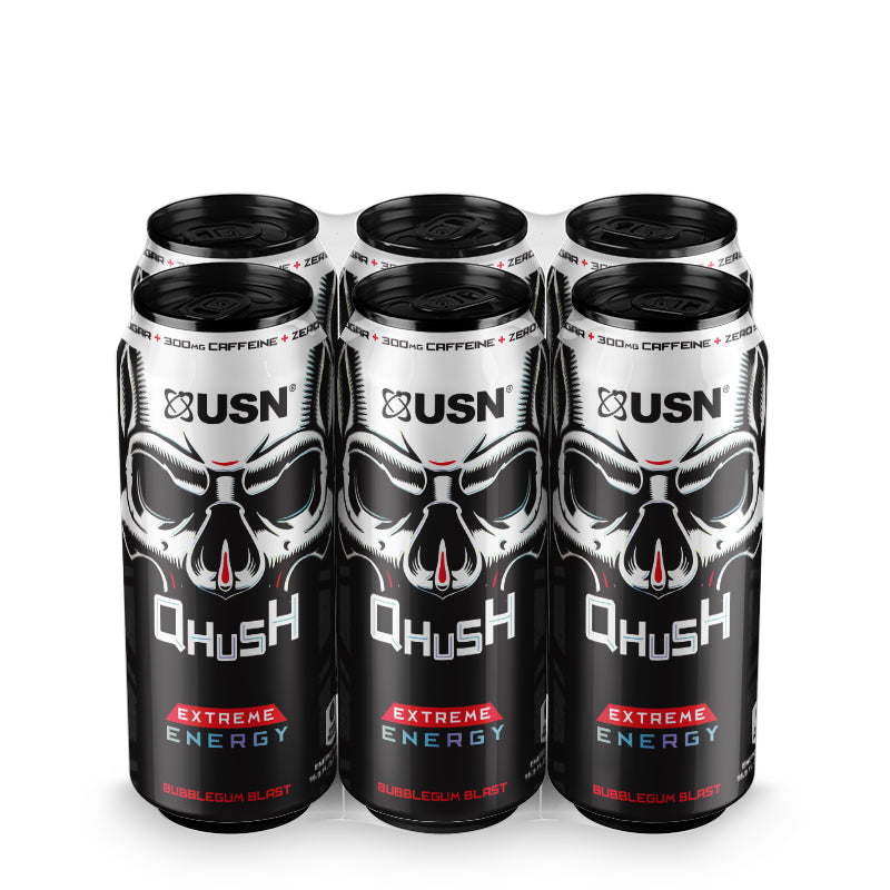 USNfit - Qhush Energy Bubblegum Blast - 6-Pack - 16.9oz